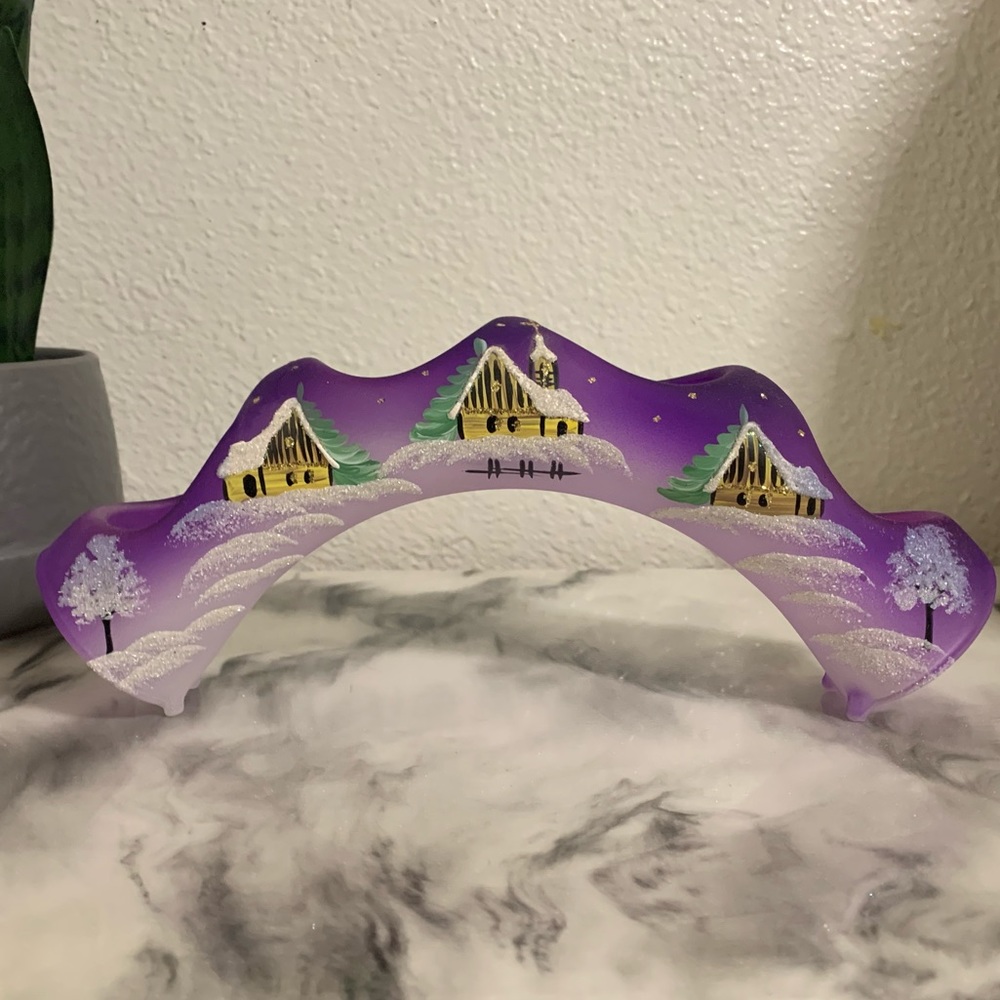 Winter tea light candle bridge